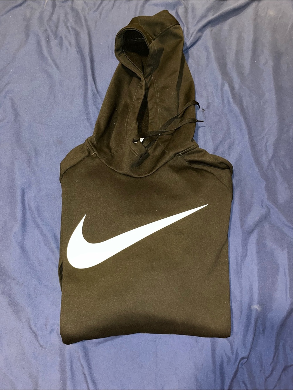 Nike Black Performance Therma Fit Hoodie w/ White Check Men’s Size XL